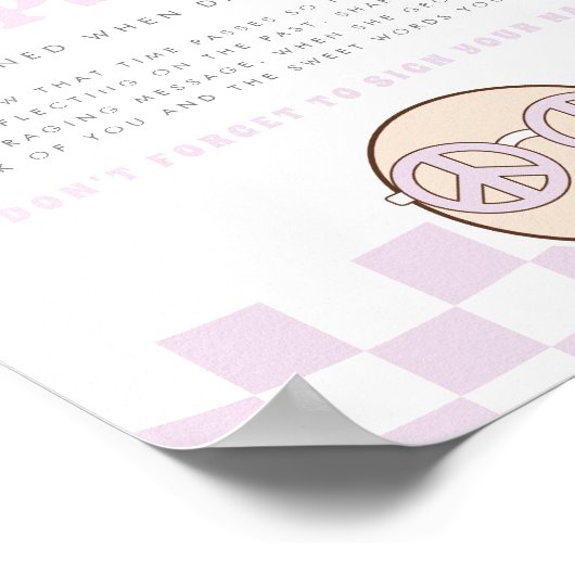 グルーヴィガールハ市松模様にッピー顔 |時間カプセル ポスター (角)