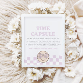 グルーヴィガールハ市松模様にッピー顔 |時間カプセル ポスター