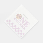 グルーヴィガールハ市松模様にッピー顔 |誕生日 スタンダードランチョンナプキン (角)