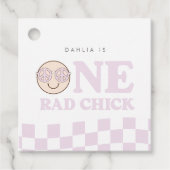 グルーヴィガールハ市松模様にッピー顔 |誕生日 フェイバータグ (正面)