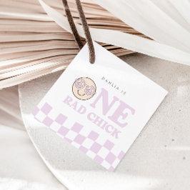 グルーヴィガールハ市松模様にッピー顔 |誕生日 フェイバータグ