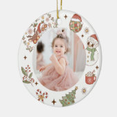 グルーヴィキュートサンタバースデーパーティーセラミックオーナメント セラミックオーナメント (左)