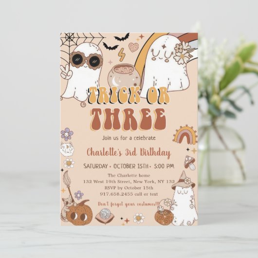 グルーヴィキュート幽霊ハロウィーン3日パーティー 招待状 (スタンド正面)