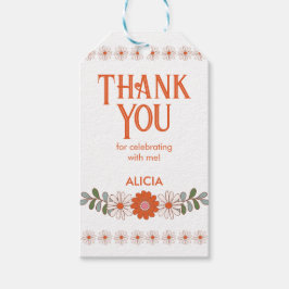 グルーヴィクラシックデイジーヒッパイフローラリーフサンキュー ギフトタグ