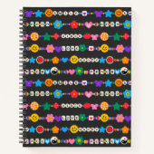 グルーヴィグッドビーブラブスマイルレトロビーズ ノートブック (正面)