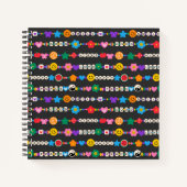 グルーヴィグッドビーブラブスマイルレトロビーズ ノートブック (正面)