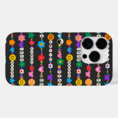 グルーヴィグッドビーブラブスマイルレトロビーズ Case-Mate iPhoneケース (裏面 (横))