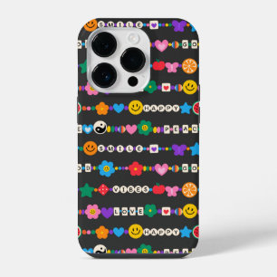 グルーヴィグッドビーブラブスマイルレトロビーズ iPhone 14 PROケース