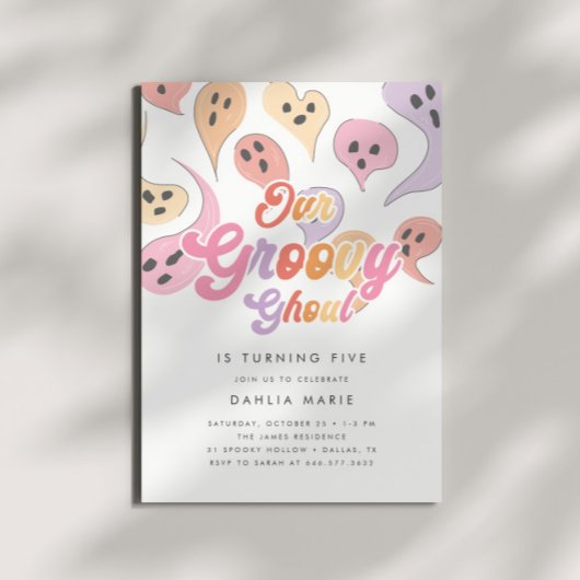 グルーヴィグール不気味ガールズハロウィン誕生日 招待状
