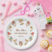 グルーヴィサイケデリックキノコ子供の誕生日 ペーパープレート (パーティー)