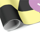 グルーヴィサイケデリックレトロスマイリーチェッカー ラッピングペーパー (ロールコーナー)