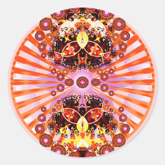 グルーヴィサイケデリック曼荼羅 ラウンドシール (正面)