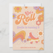 グルーヴィスケートで滑る招待状 |ローラスケート 招待状 (正面)