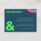 グルーヴィティール(緑がかった色)ライムグリーンレトロ結婚ズ詳細カード エンクロージャーカード (正面)