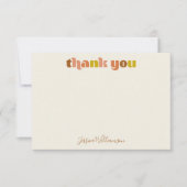 グルーヴィテラコッタピーチタイポグラフィブライダルシャワー サンキューカード (正面)