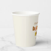 グルーヴィテラコッタピーチレトロカスタムベビーシャワー 紙コップ (右)