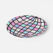 グルーヴィディスコボール誕生日 ペーパープレート (アングル)