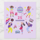 グルーヴィディスコリラパーティーミレニアルレトロ ワインラベル (シングルラベル)