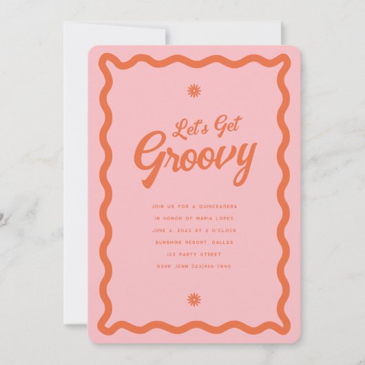 グルーヴィデイジーキンセアニラ招待状 招待状 (正面)