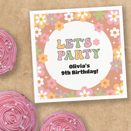 グルーヴィデイジーヒッパイガールズ誕生日 スタンダードカクテルナプキン