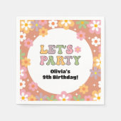 グルーヴィデイジーヒッパイガールズ誕生日 スタンダードカクテルナプキン (正面)