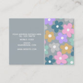 グルーヴィデイジーフラワーズグレーレトロボホフローラ 名刺 (裏面)