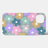 グルーヴィデイジーフラワーズグレーレトロボホフローラ Case-Mate iPhoneケース (裏面 (横))