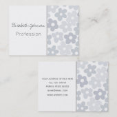 グルーヴィデイジーフラワーズレトログレーボホフローラ 名刺 (正面/裏面)