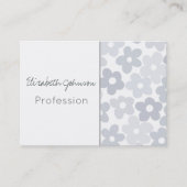 グルーヴィデイジーフラワーズレトログレーボホフローラ 名刺 (正面)