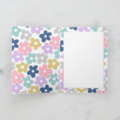 グルーヴィデイジーフラワーズレトロボホフローラ サンキューカード (内部)