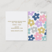 グルーヴィデイジーフラワーズレトロボホフローラ 名刺 (裏面)