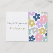 グルーヴィデイジーフラワーズレトロボホフローラ 名刺 (正面)