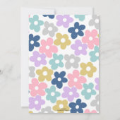 グルーヴィデイジーフラワーズレトロボホフローラ 招待状 (裏面)