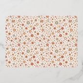 グルーヴィデイジーボホレッツフォトガールパーティー誕生日 箔招待状 (裏面)