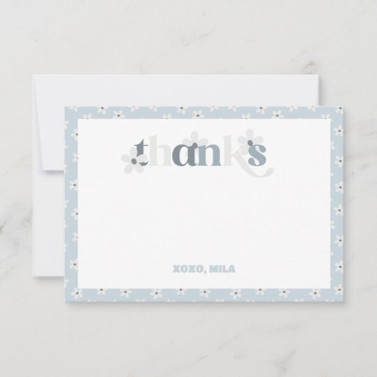 グルーヴィデイジーモダンボホ誕生日 サンキューカード (正面)