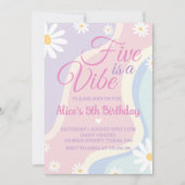 グルーヴィデイジー5はヴィーブ誕生日招待状 招待状 (正面)