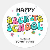 グルーヴィハピー新学期 ラウンドシール (正面)