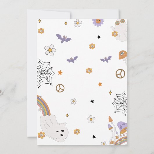 グルーヴィハロウィーンカワイイ幽霊 サンキューカード (裏面)