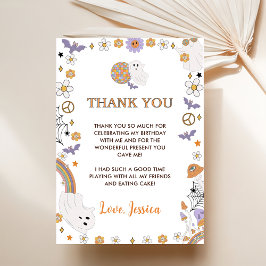 グルーヴィハロウィーンカワイイ幽霊 サンキューカード