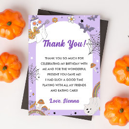 グルーヴィハロウィーンカワイイ幽霊 サンキューカード