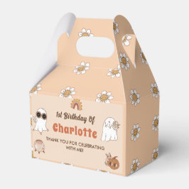 グルーヴィハロウィーン誕生日かわいい幽霊パーティー フェイバーボックス