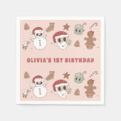 グルーヴィヒッパイサンタクリスマス誕生日 スタンダードカクテルナプキン (正面)