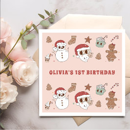 グルーヴィヒッパイサンタクリスマス誕生日 スタンダードカクテルナプキン