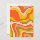 グルーヴィヒッピーレトロブライダルシャワー 招待状 (裏面)