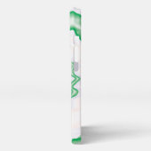 グルーヴィファンキーレトロ渦白を絞る iPhoneケース (左側面)