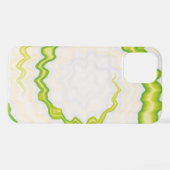 グルーヴィファンキーレトロ渦白を絞る iPhoneケース (裏面横)