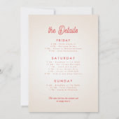 グルーヴィフィエスタシエスタテキラリピートバチェロレッテ 招待状 (裏面)