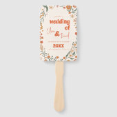 グルーヴィフローラーヴィンテージレトロ結婚式 プログラム ハンドファン (正面)