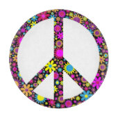 グルーヴィフローラ和平標識 カッティングボード (正面)