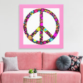 グルーヴィフローラ和平標識 キャンバスプリント (インサイチュ (リビング))